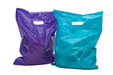 100 sacos lustrosos do presente do retalho da mercadoria, sacos materiais do retalho do plástico do LDPE