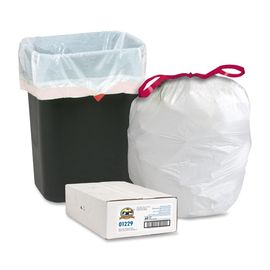 Os sacos de lixo biodegradáveis coloridos, costume imprimiram sacos de lixo do cordão