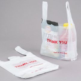 Sacos de compras transparentes da camisa do LDPE/HDPE T com impressão feita sob encomenda do logotipo