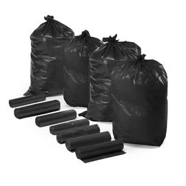 Cor preta impressa forte dos sacos de lixo do HDPE costume reciclável