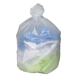 Saco de lixo do selo da estrela do caixote de lixo, sacos descartáveis dos desperdícios da cor branca
