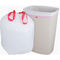 Sacos de lixo home de empacotamento do HDPE, tamanho personalizado forros do balde do lixo do cordão