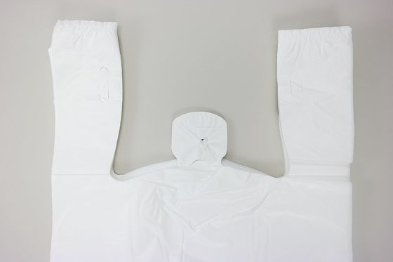 Sacos de compras 13 mic da camisa de T. 1000/case, cor de WHITE com impressão, material do HDPE