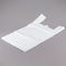 Sacos brancos materiais da camisa do plástico T do LDPE, sacos personalizados reusáveis da camisa de T